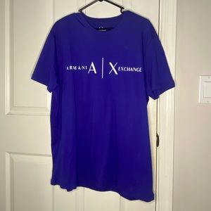Purple Armani Exchange Graphic T shirt.